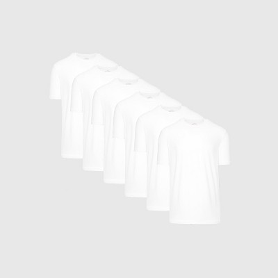 Men's All White Active Crew Neck 6-Pack S - True Classic | Target