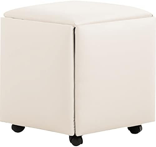 WAYUTO 5 in 1 PU Leather Seating Cube with Swivel Casters Stackable Sofa Chair Stool Nesting Otto... | Amazon (US)
