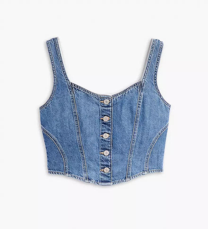 Alani Denim Corset Top - Medium Wash | Levi's® US | LEVI'S (US)