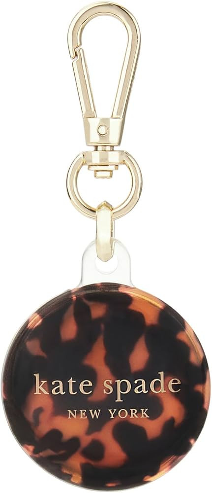 kate spade new york AirTag Holder with Gold Ring Clip - Protective Case for Apple AirTag - Tortoi... | Amazon (US)
