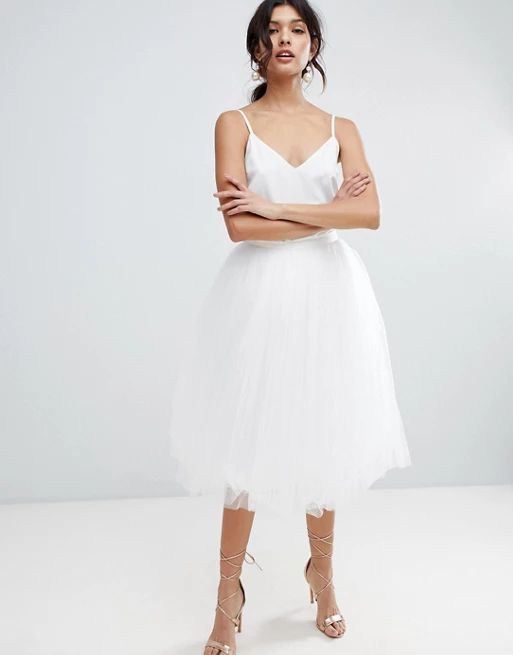Little Mistress Midi Tulle Prom Skirt | ASOS UK