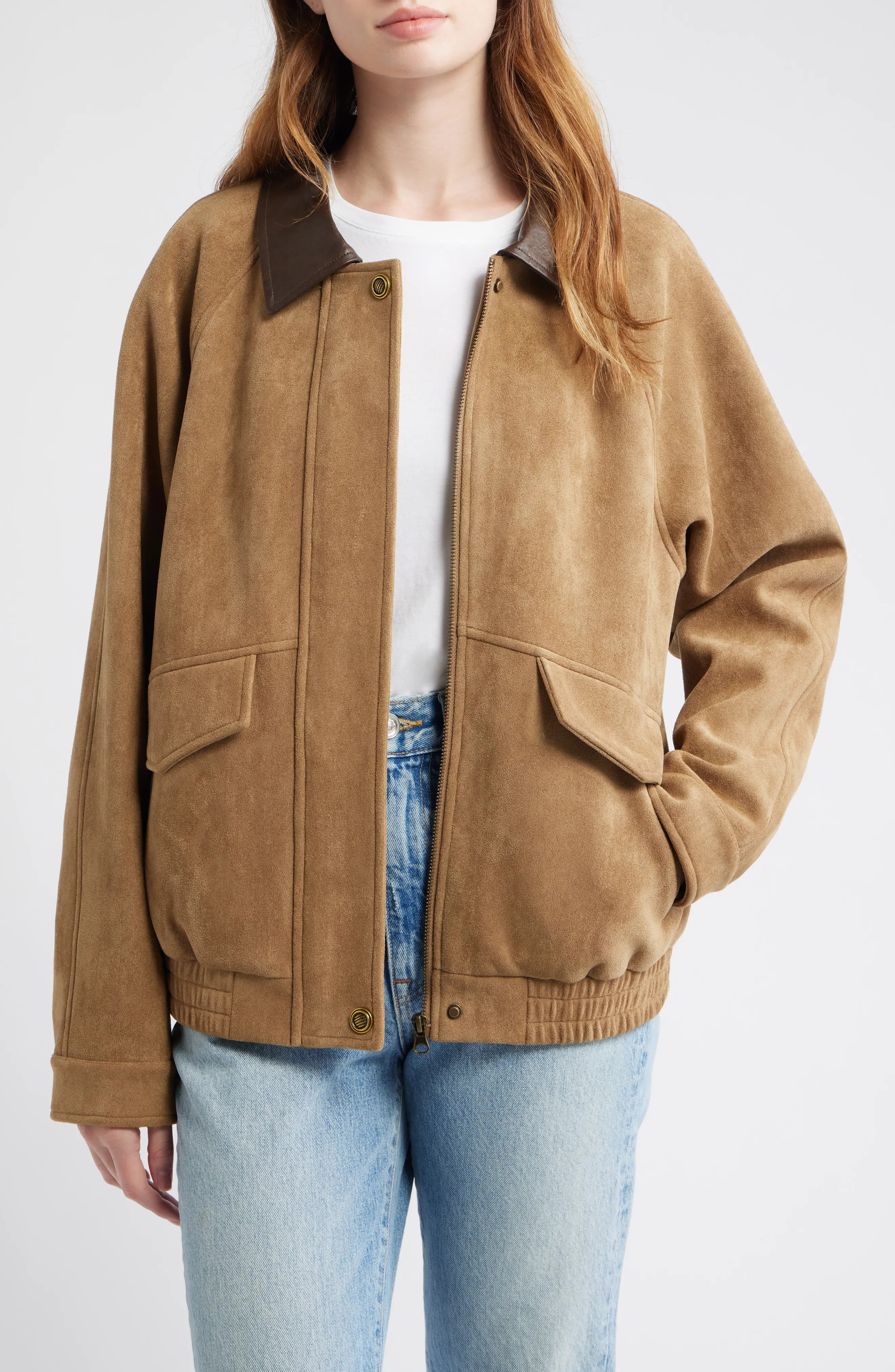 Thread & Supply Faux Suede Chore Coat (Women) | Nordstrom | Nordstrom