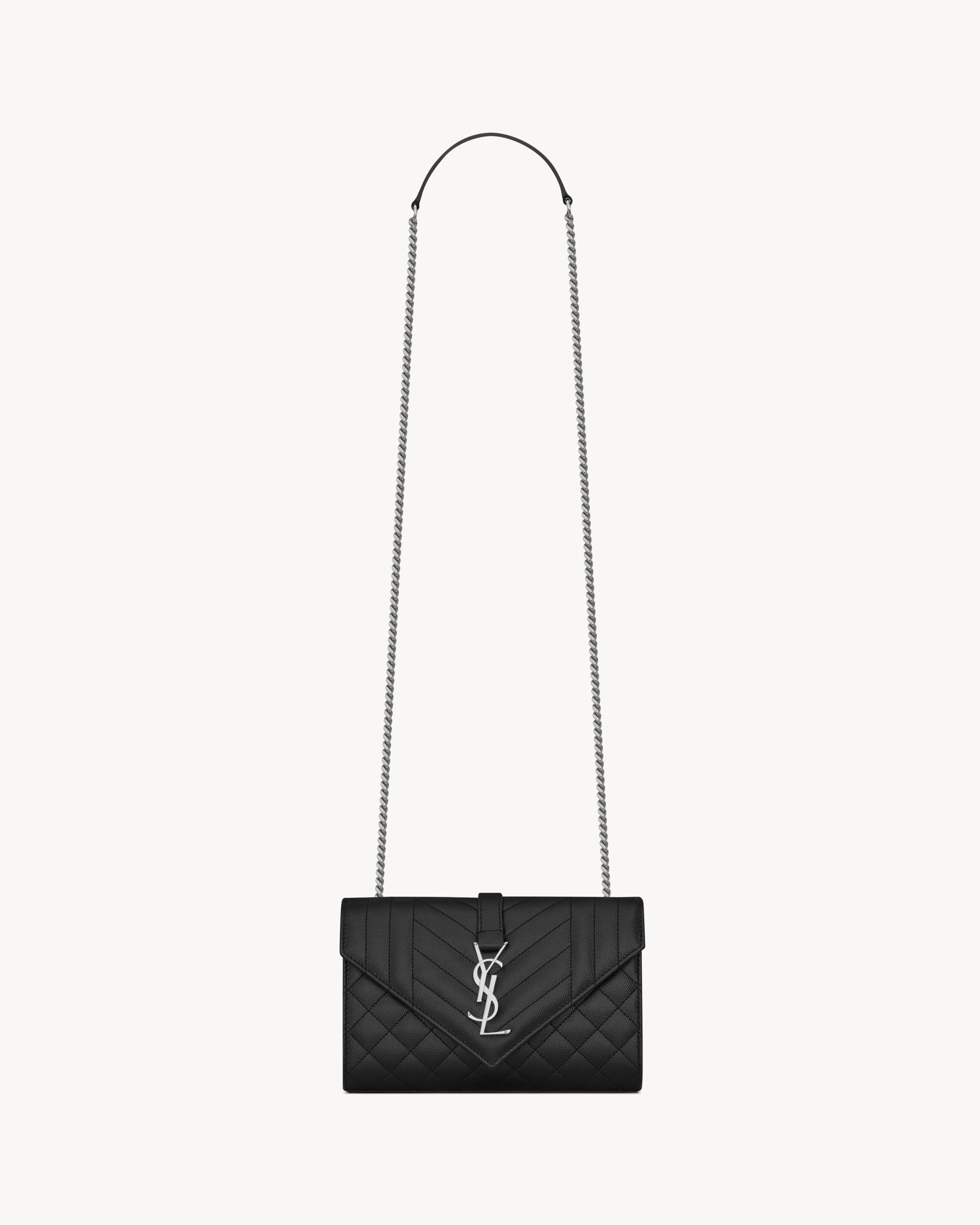 ENVELOPE SMALL IN QUILTED GRAIN DE POUDRE EMBOSSED LEATHER | Saint Laurent Inc. (Global)