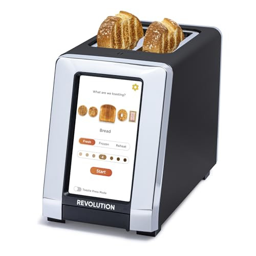 Revolution R180 Connect Touchscreen Smart Toaster with High-Speed InstaGLO Technology – Choose from 6 Bread Types, 7 Browning Levels, & Toastie Press Mode (Black, 2-Slice) | Amazon (US)
