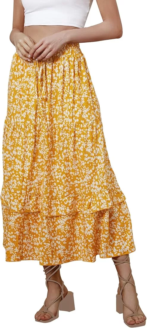 Gold pleated outlet skirt amazon