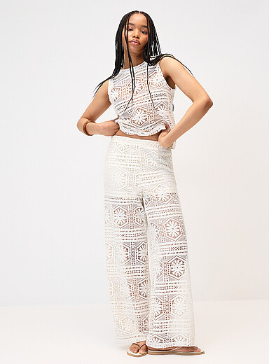 Openwork knit pant | Simons