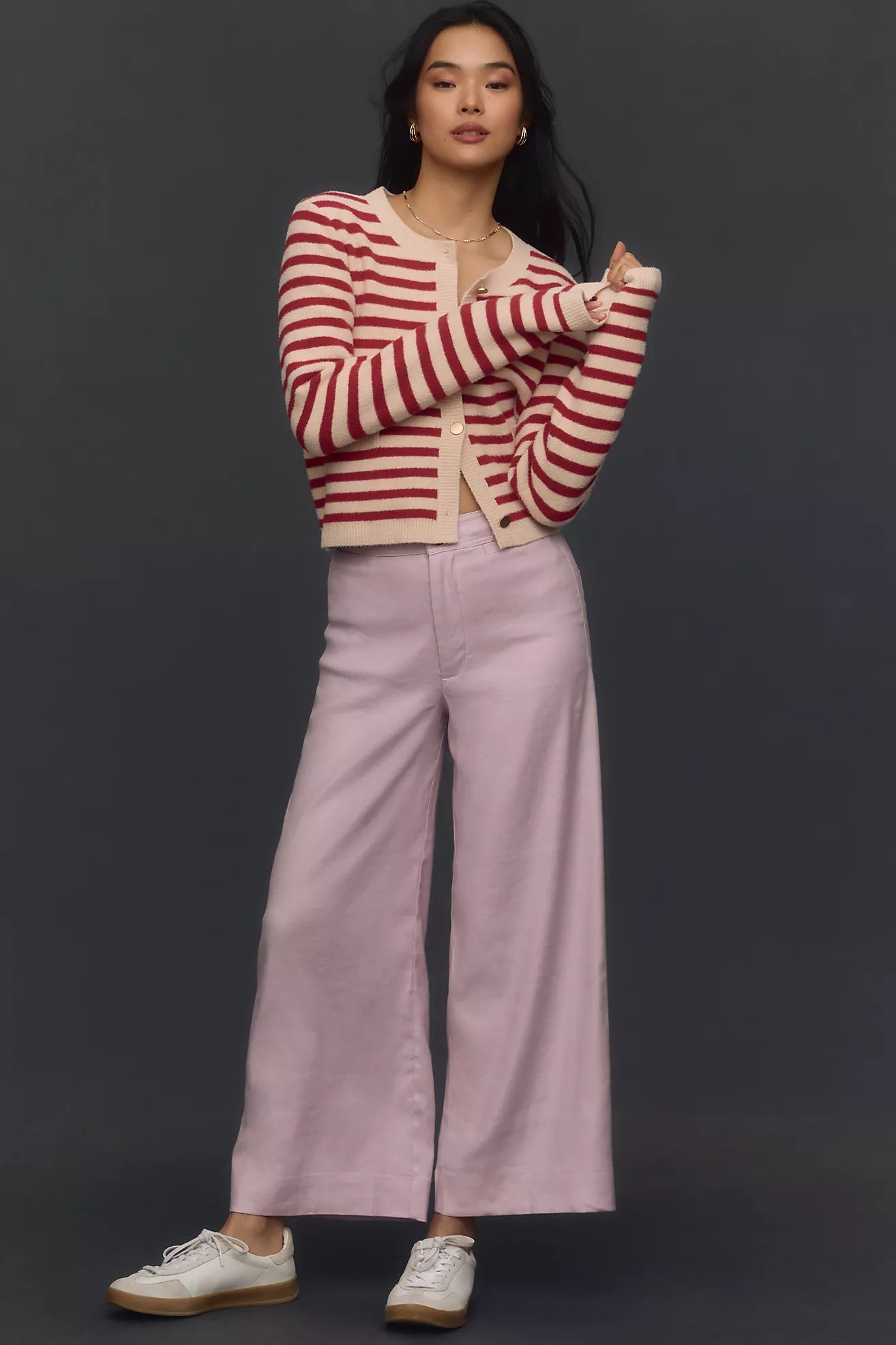 The Ettie High-Rise Crop Wide-Leg Pants by Maeve: Linen Edition | Anthropologie (US)