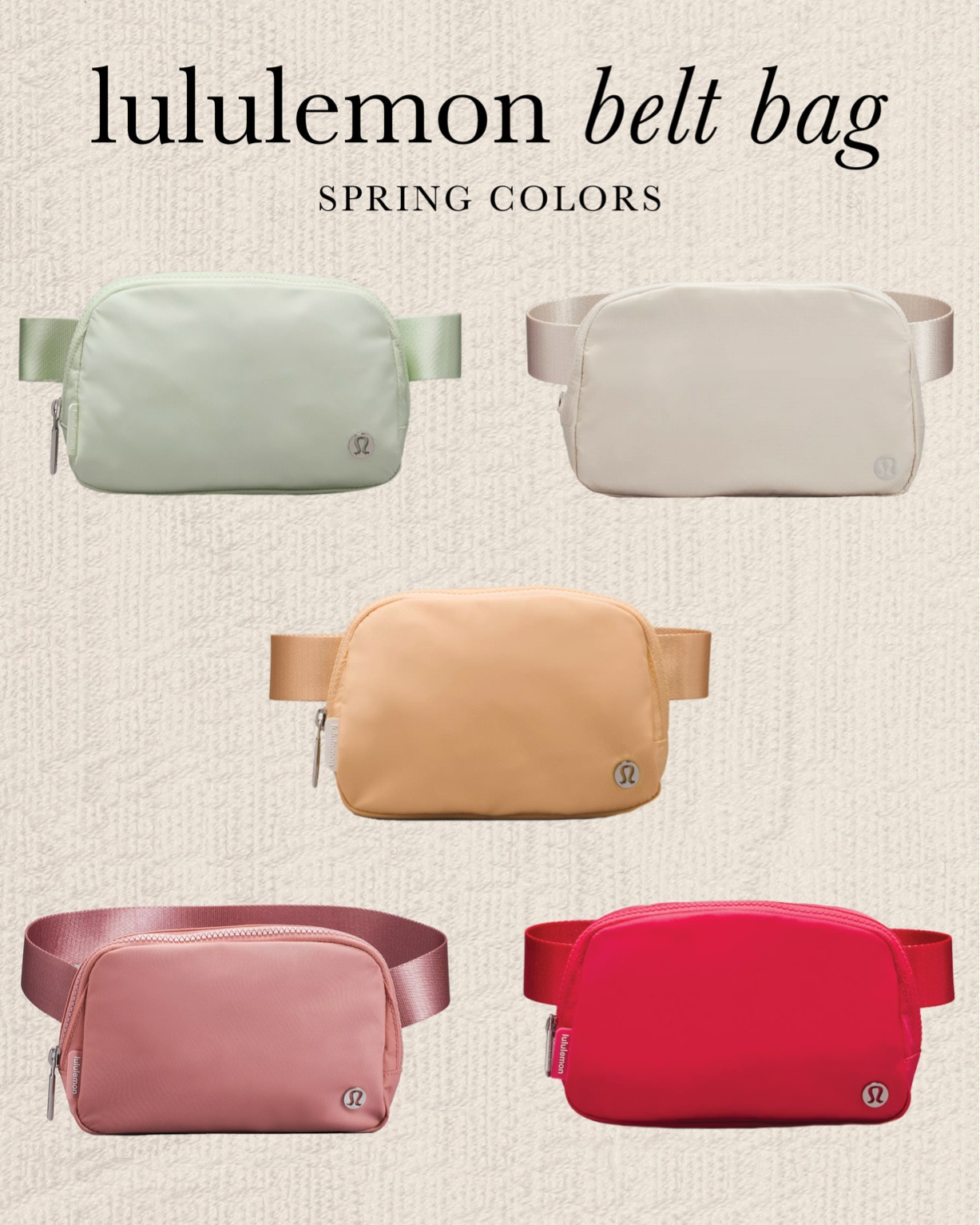 love these new lululemon belt bag colors for spring 😍 #lululemon #beltbag 
