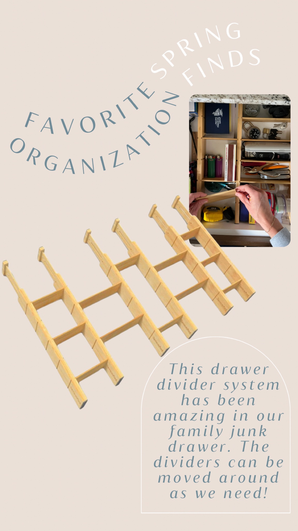This may be my most favorite way to organize a drawer yet!! I can customize it to however I need over the time. Use it in kitchens, bathrooms, dressers and nightstands!

#LTKhome #LTKfamily