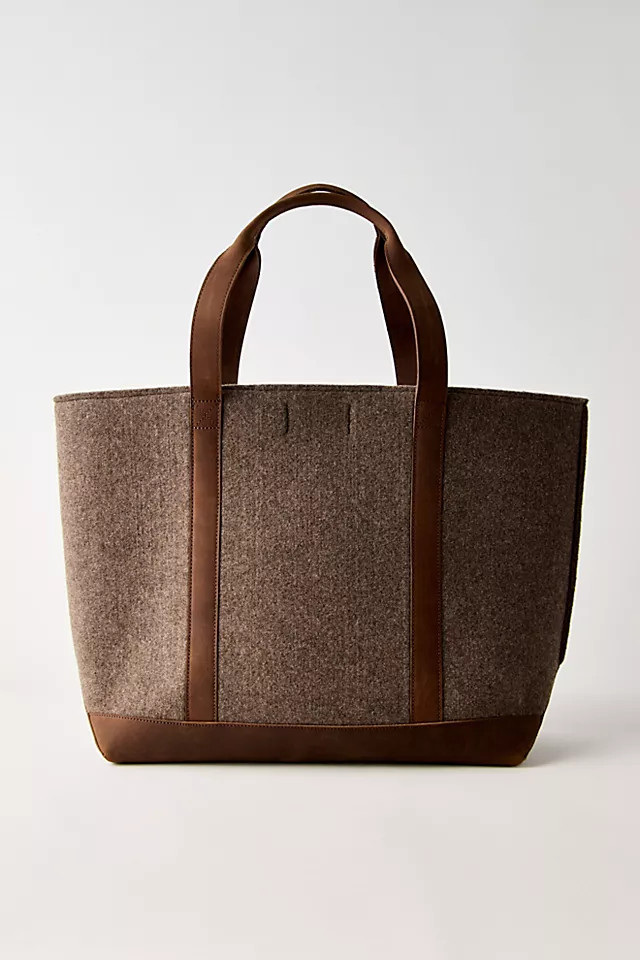 Leather Trim Wool Tote | Free People (Global - UK&FR Excluded)