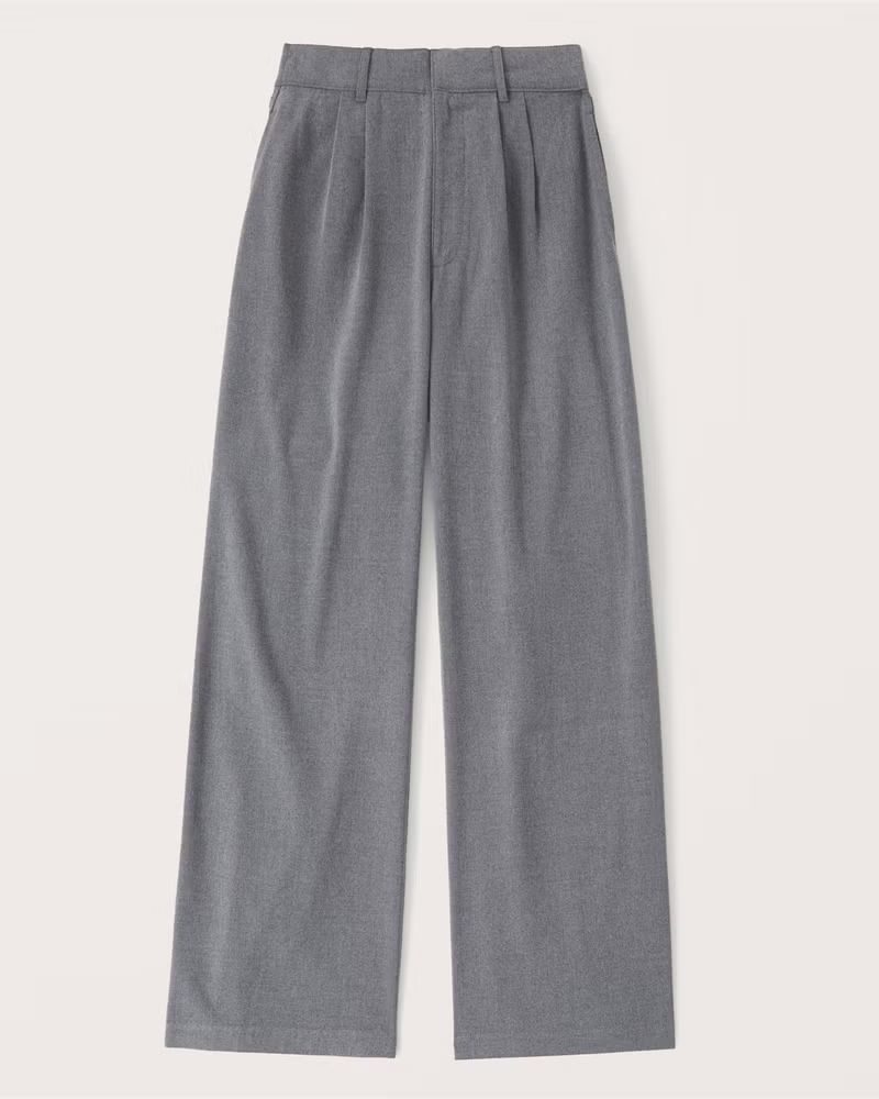 Women's Tailored Wide Leg Pants | Women's Bottoms | Abercrombie.com | Abercrombie & Fitch (US)