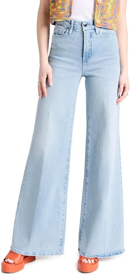 Good American Women's Good Waist Palazzo Jeans | Amazon (US)