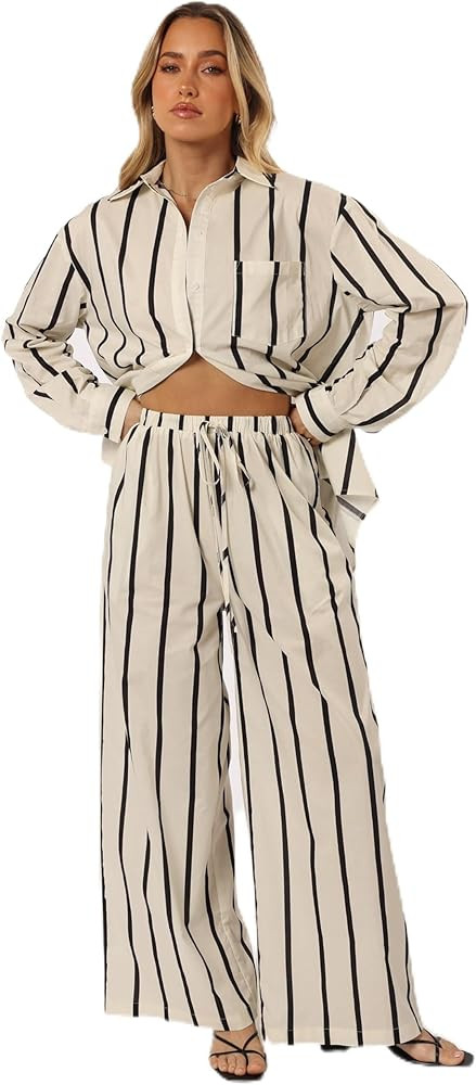 Petal & Pup Women's Silvia Pant Cream Stripe | Amazon (US)