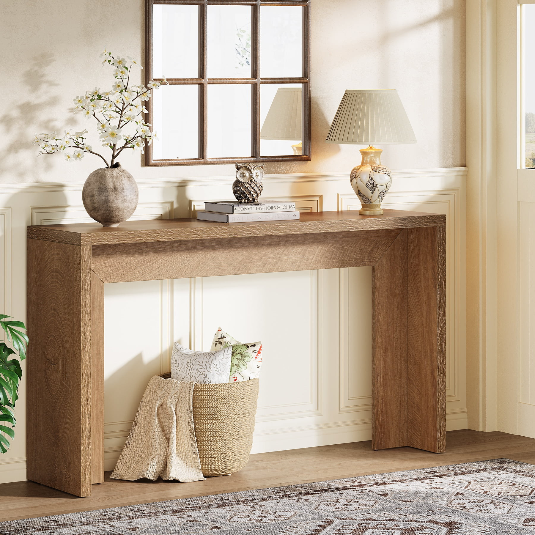 Tribesigns Farmhouse Console Table, 55-Inch Wooden Sofa Table with Storage for Entryway, Foyer, H... | Walmart (US)