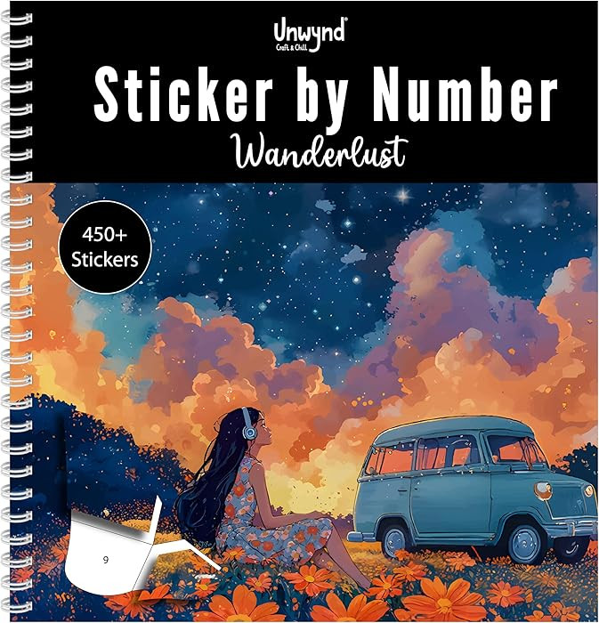 Sticker by Number for Adults, Puzzle Paint by Sticker Book for Adults, 12 Scenes + Coloring Pages... | Amazon (US)
