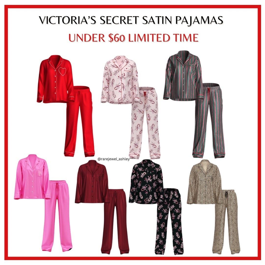 Satin pajama sets under $60 during Thanksgiving sale.

Hashtags:
#giftguide #holiday #giftingideas #giftsforher #giftideas #pajamas #satin #satinpjs #satinpajamas #sleepwear #pjs #victoriassecret #vs #christmasgifts #christmas #thanksgiving #giftsforher #giftingideas #giftideas #LTKCyberWeek #ootd #lotd #trending

#LTKCyberWeek 

#LTKGiftGuide #LTKHoliday