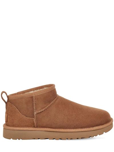 Ugg - 10mm classic ultra mini shearling boots - Tan | Luisaviaroma | Luisaviaroma