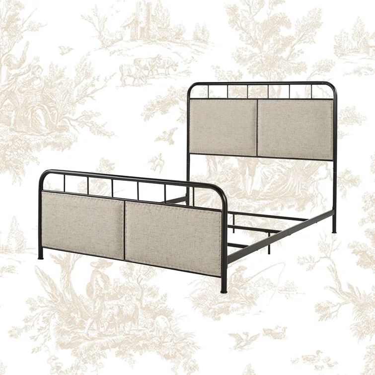 Lindell Metal Queen Upholstered Low Profile Standard Bed | Wayfair Professional