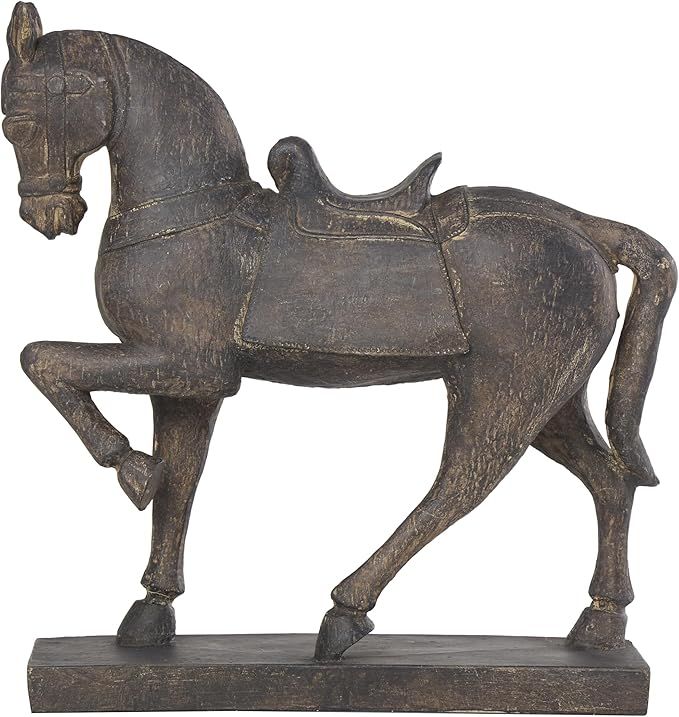 Deco 79 Polystone Horse Decorative Sculpture Prancing Home Decor Statue, Accent Figurine 14" x 4"... | Amazon (US)