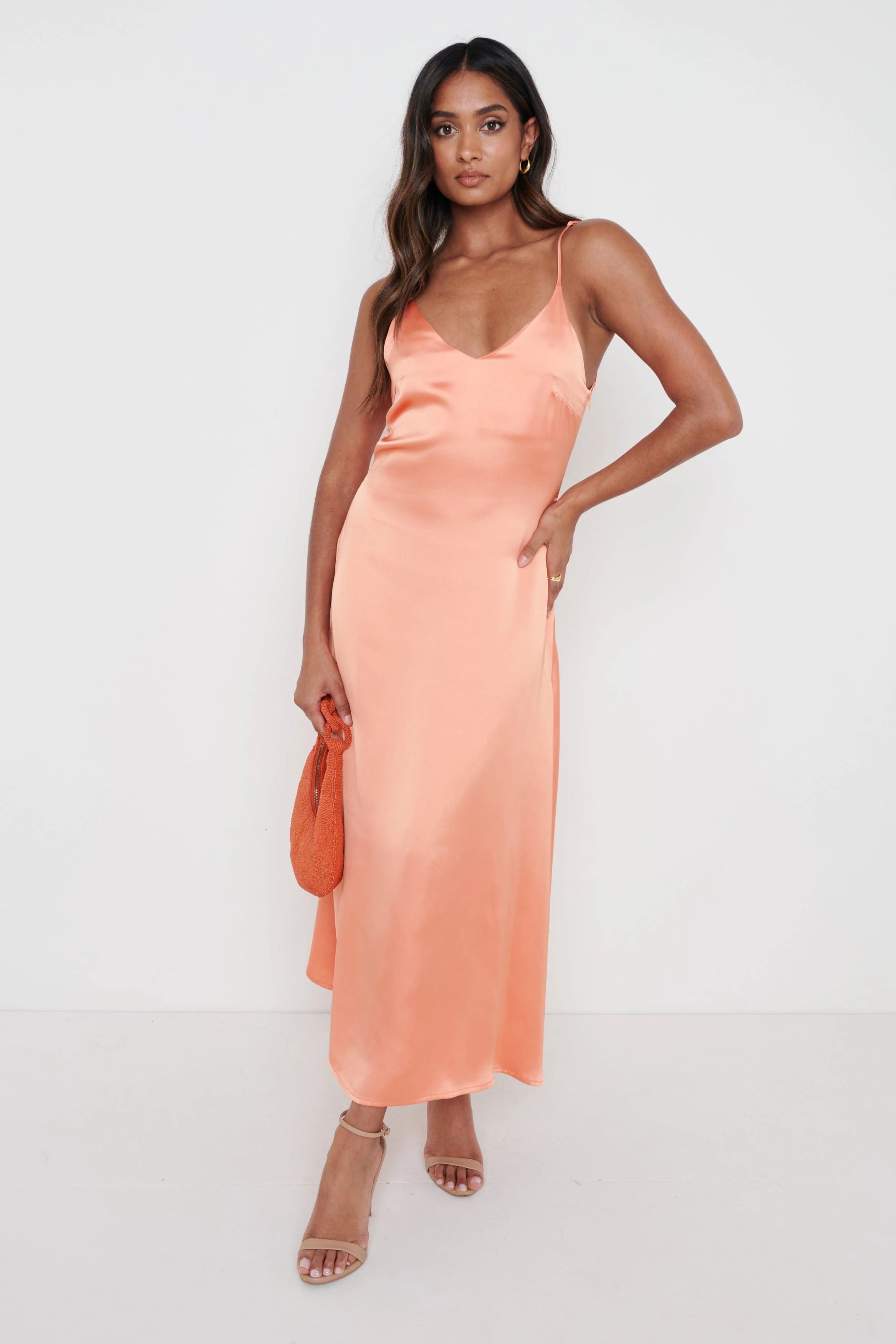 Teegan Relaxed Cami Dress - Tangerine | Pretty Lavish (UK)