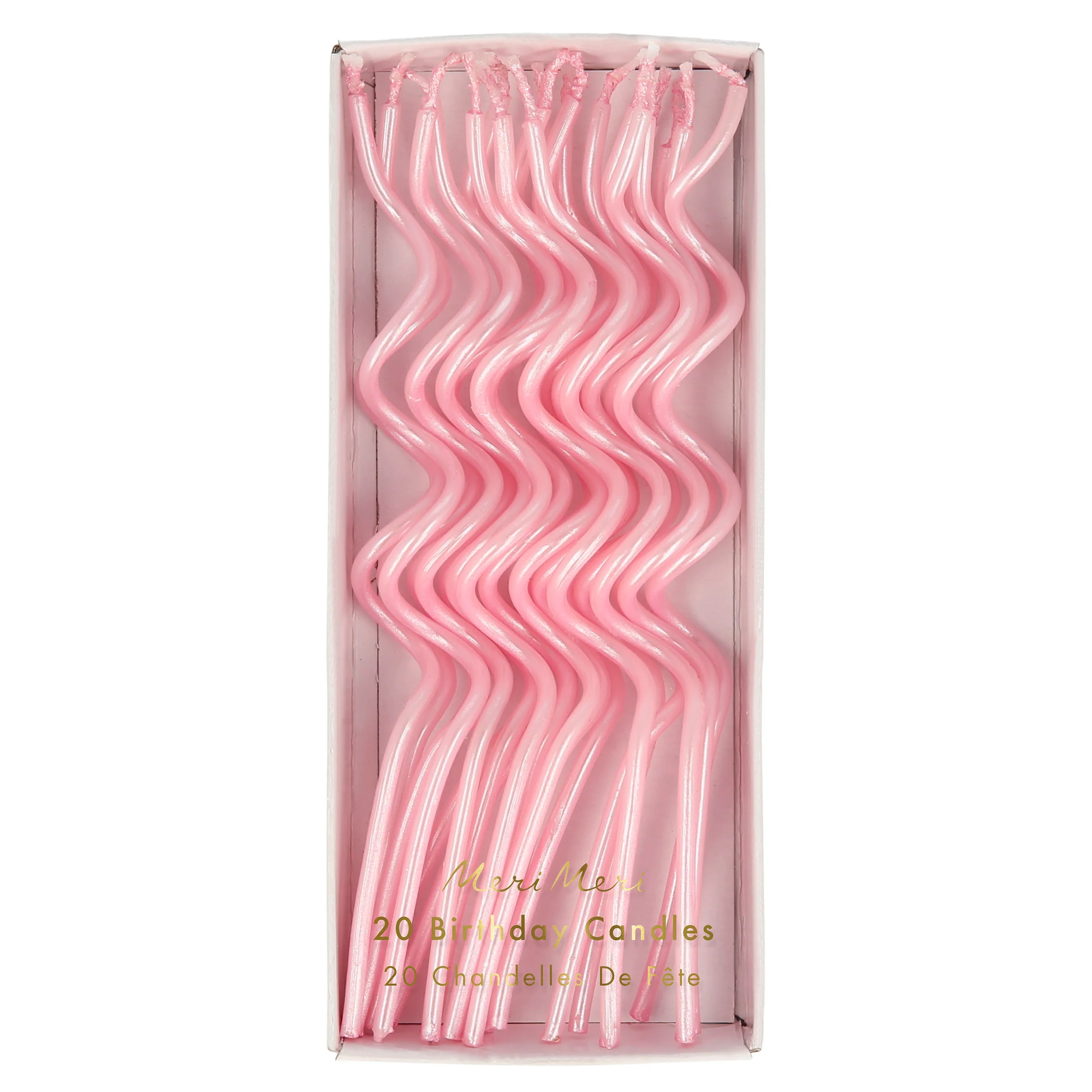 Pink Swirly Candles (x 20) | Meri Meri