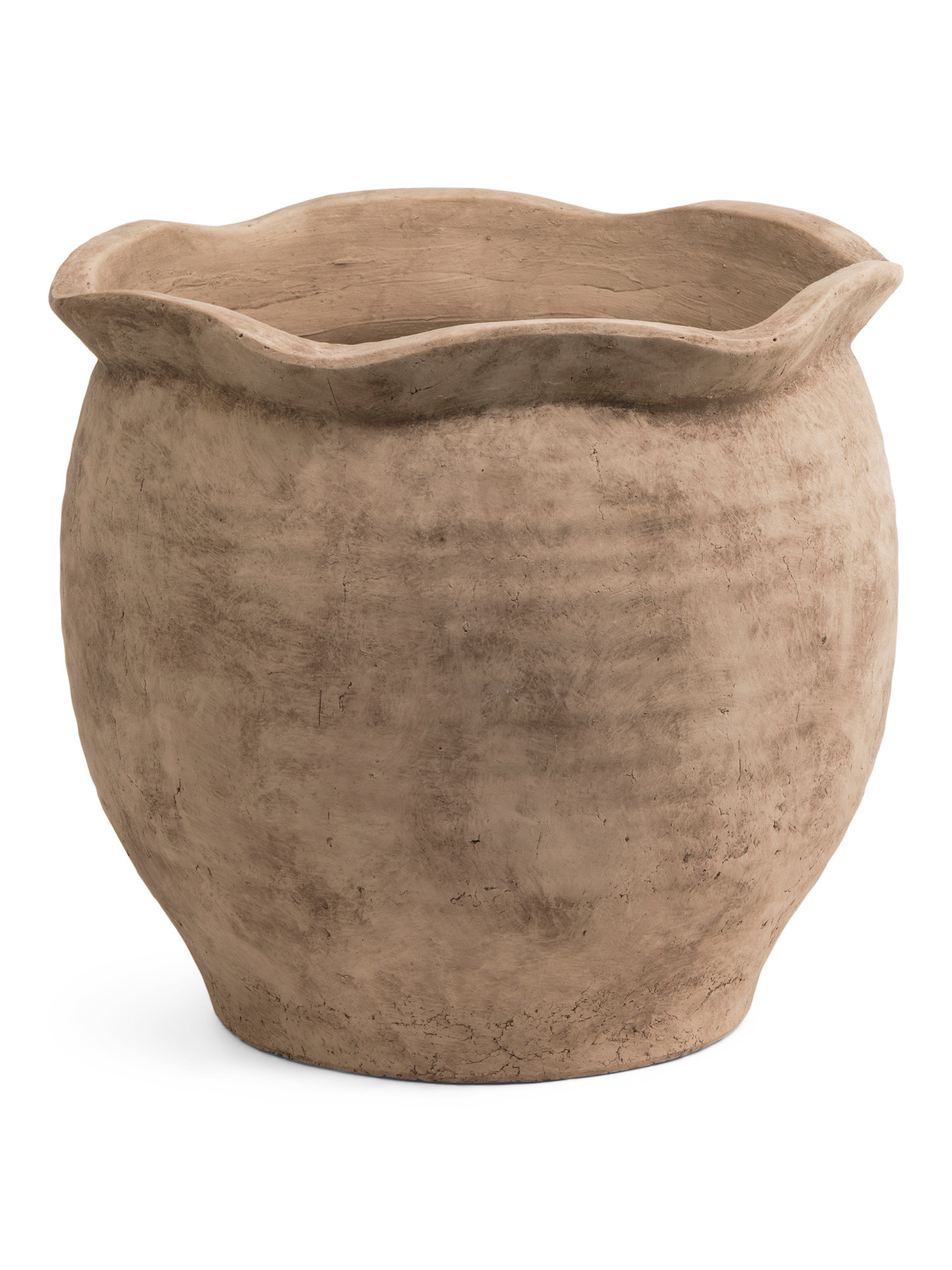 13in Terracotta Ruffled Edge Indoor Outdoor Planter | TJ Maxx