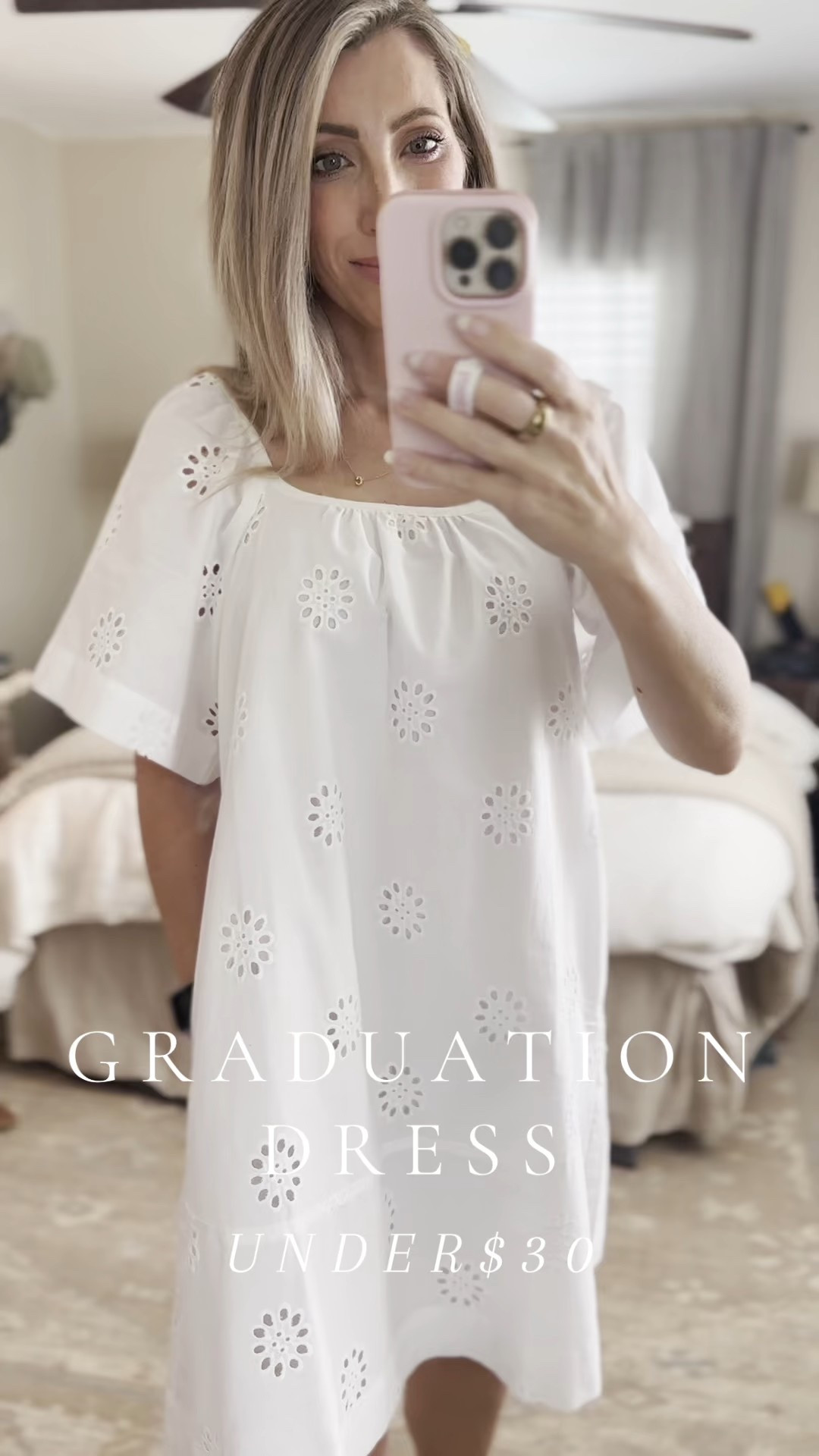 The perfect graduation day dress! Wearing XS. Dress for Mother’s Day, Memorial Day, Memorial Day outfit, blue and white dress, target dress, brunch dress, casual dress, dress, eyelet dress, spring dress, spring shower dress, country concert dress, shower dress, baby shower dress, spring wedding guest dress. Callie Glass 


#LTKTravel #LTKSeasonal #LTKFindsUnder50