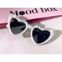 Personalized Bride To Be Sunglasses, Bride Sunglasses, Pearl Sunglasses Bride, Bride Heart Sunglasses, Bridal Shower, Bachelorette Sunglasses | Etsy (US)