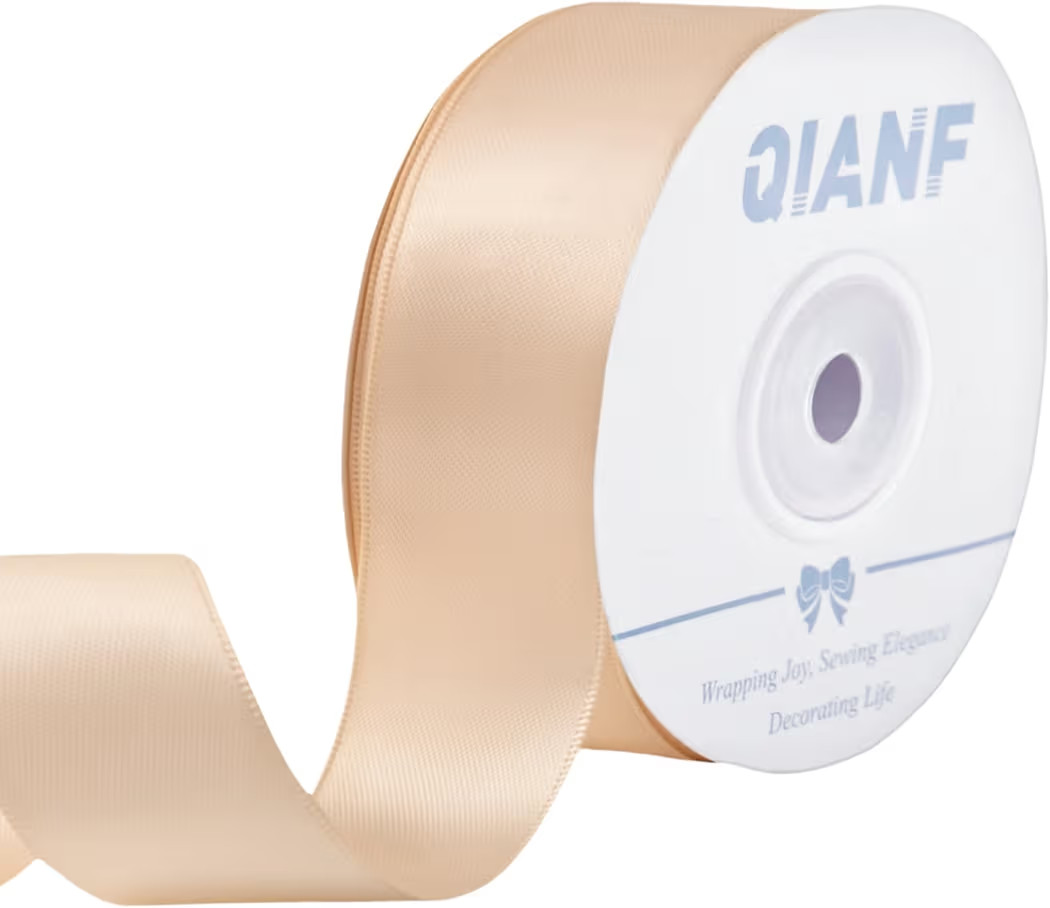 1 1/2 Inch Double Face Satin Ribbon Nude Ribbon for Gift Wrapping Hair Bows Making Chair Sash Val... | Amazon (US)