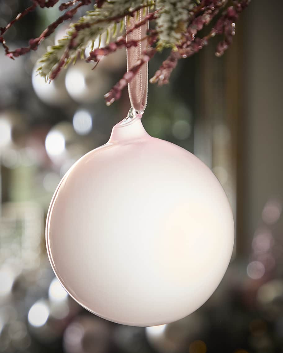 Jim Marvin Candy Pink Bubblegum Glass Ball Ornament | Neiman Marcus