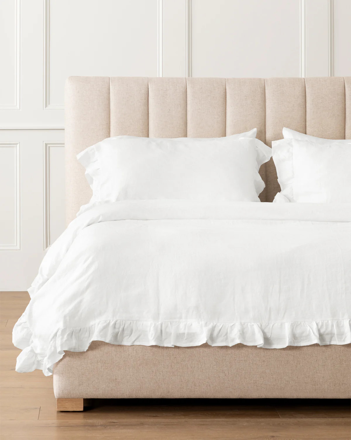 Ruffle White Linen Duvet Cover | McGee & Co. (US)