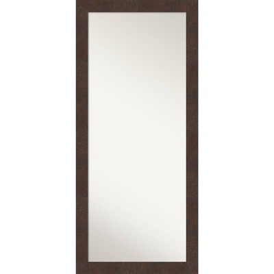 29" x 65" Non-Beveled Wild Wood Brown Full Length Floor Leaner Mirror - Amanti Art | Target