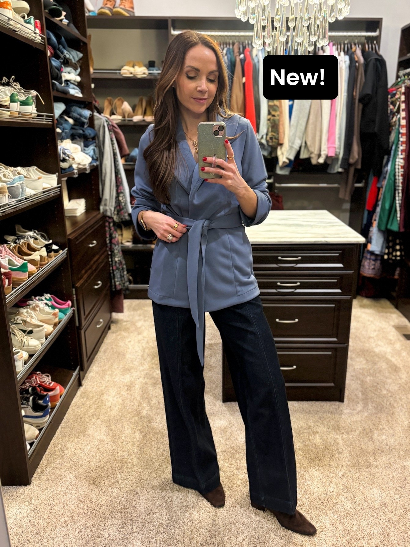 How chic is this new @spanx cardigan and new trouser jeans!? Use code MERRICKXSPANX! 

#LTKootd