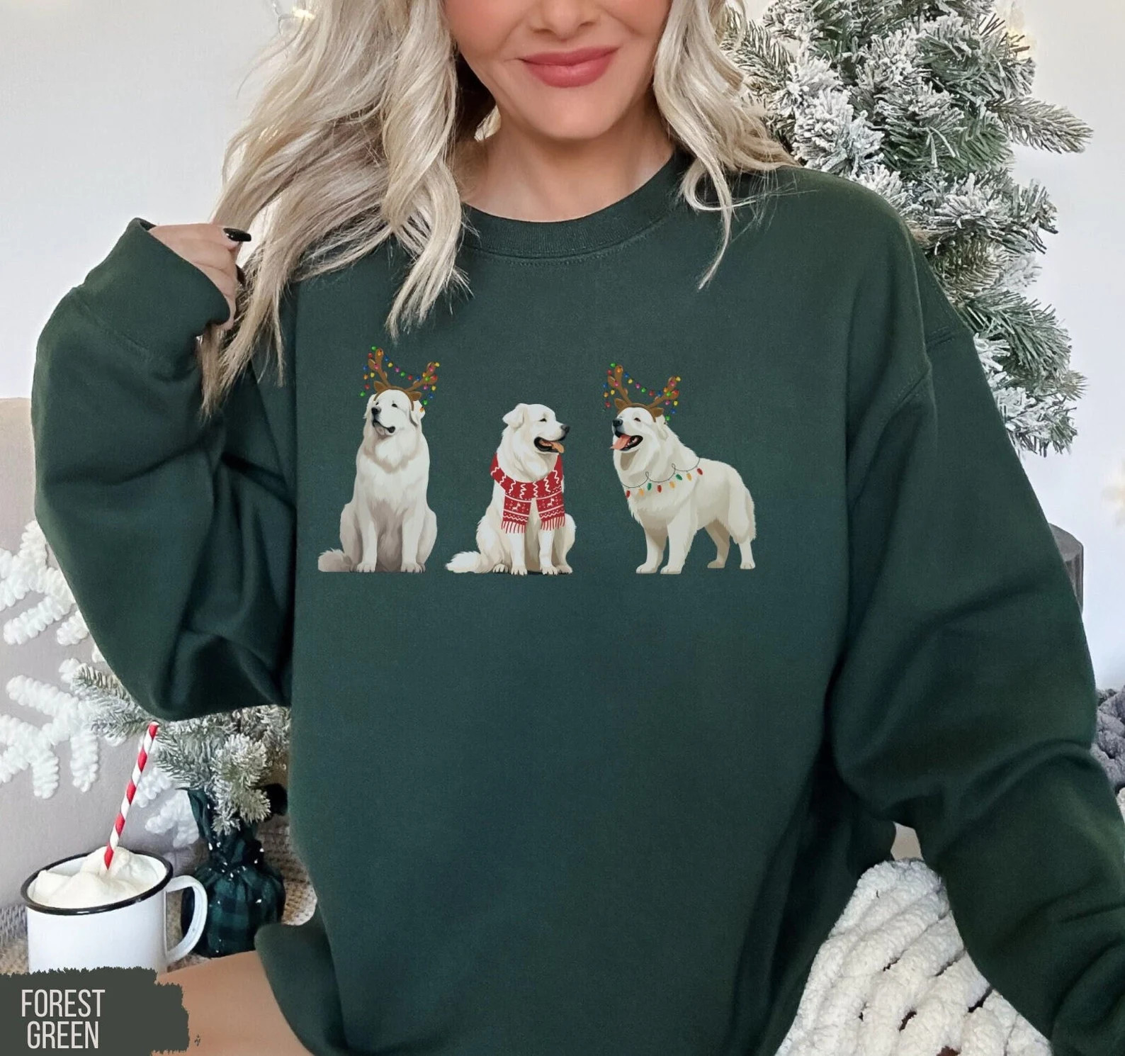 Great Pyrenees Christmas Sweatshirt, Great Pyrenees Christmas, Great Pyrenees, Great Pyrenees Mom... | Etsy (US)