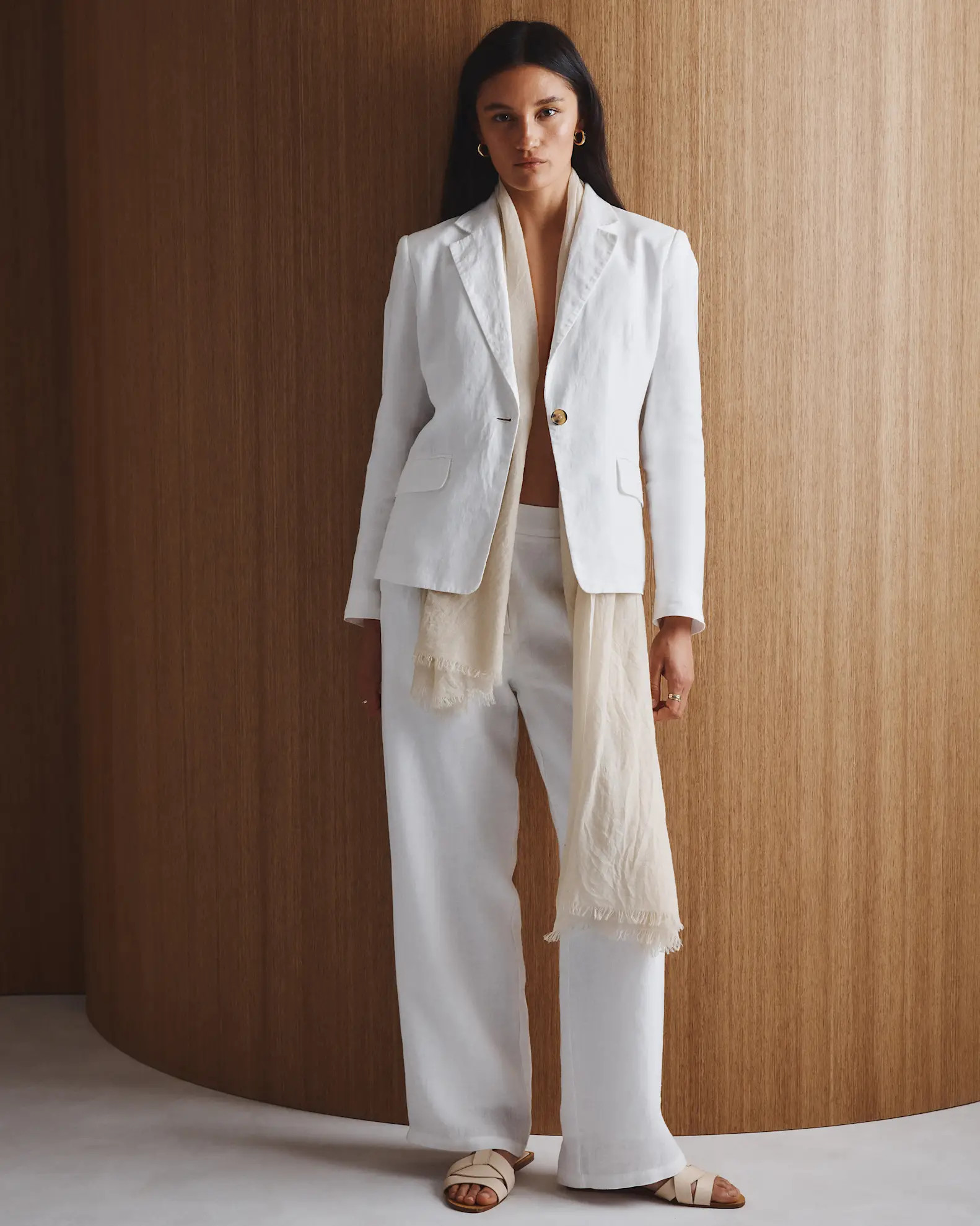 Featherweight Cashmere Silk Frayed Edge Scarf | Quince