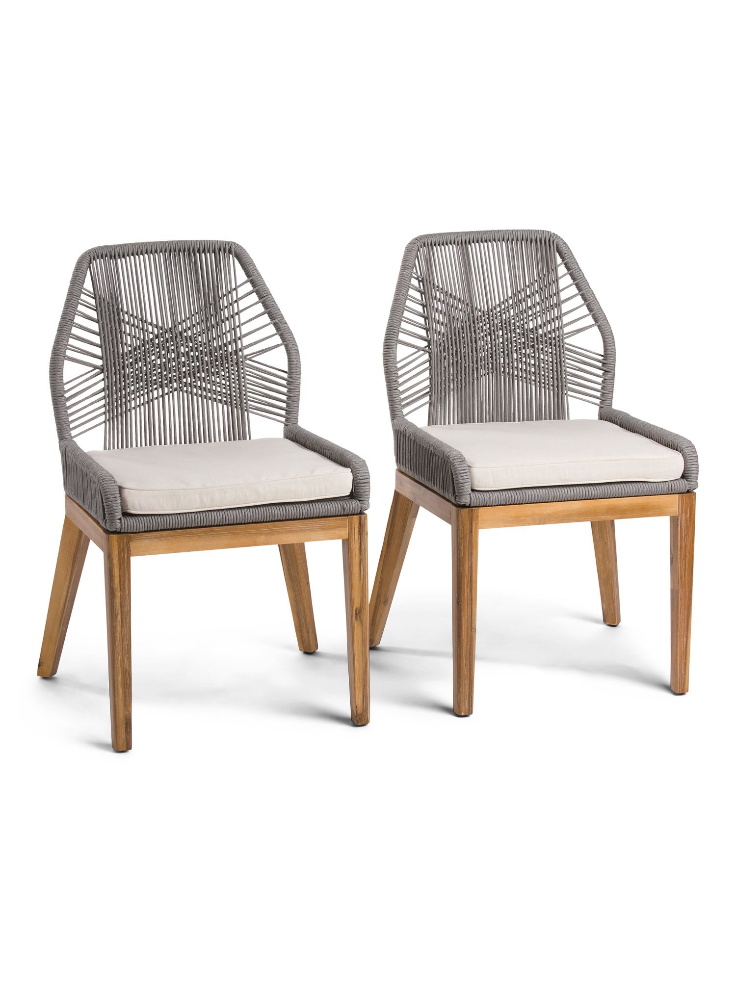 Set Of 2 Rope Side Chairs With Cushions | Kitchen & Dining Room | Marshalls | Marshalls