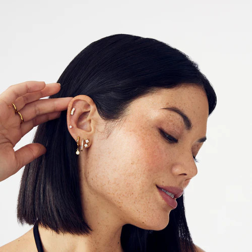 single carina flat back stud earring | Tini Lux