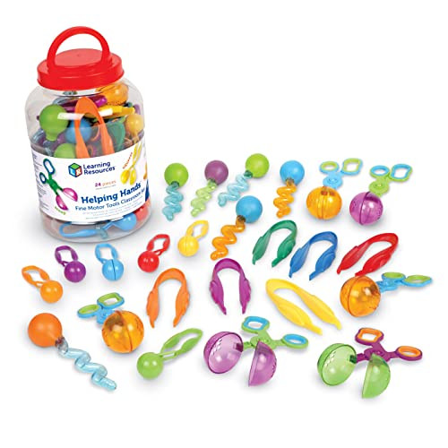Learning Resources Helping Hands Fine Motor Tools Classroom Set - 24 Pieces, Ages 3+, Sensory Tools for Classroom, Fine Motor Tool Set for Class | Amazon (US)