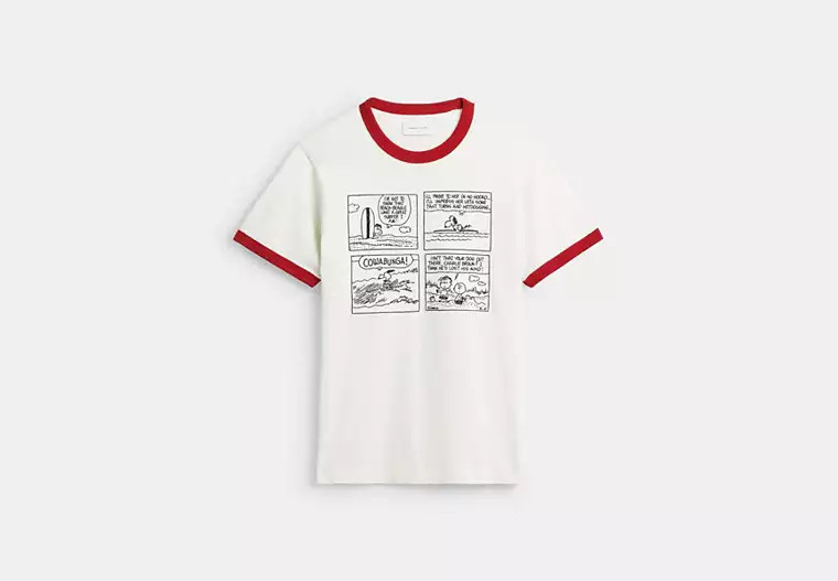 Coach X Peanuts Ringer T Shirt In Organic Cotton | Coach (US)