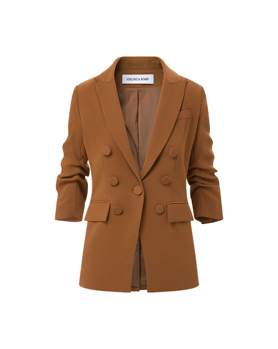 Tomi Matte Crepe Jacket in Deep Ochre | Veronica Beard | Veronica Beard