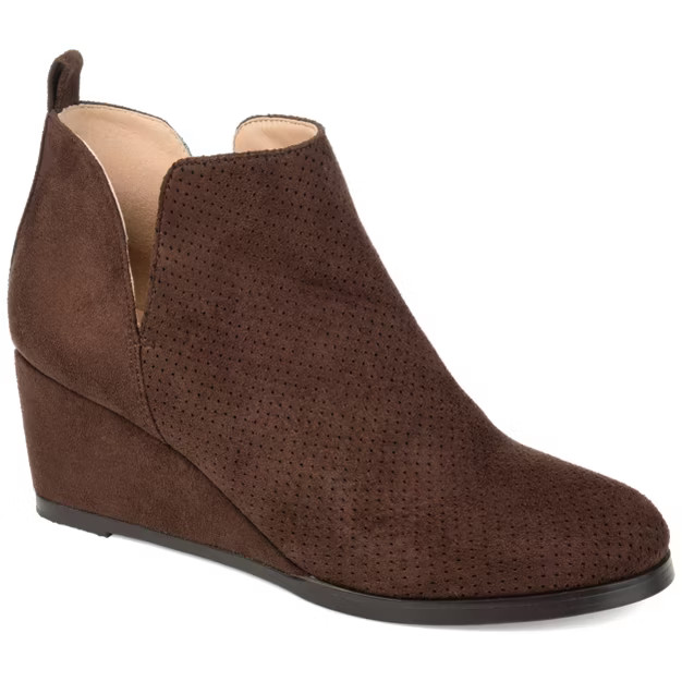 Journee Collection Womens Mylee Pull On Wedge Booties | Target