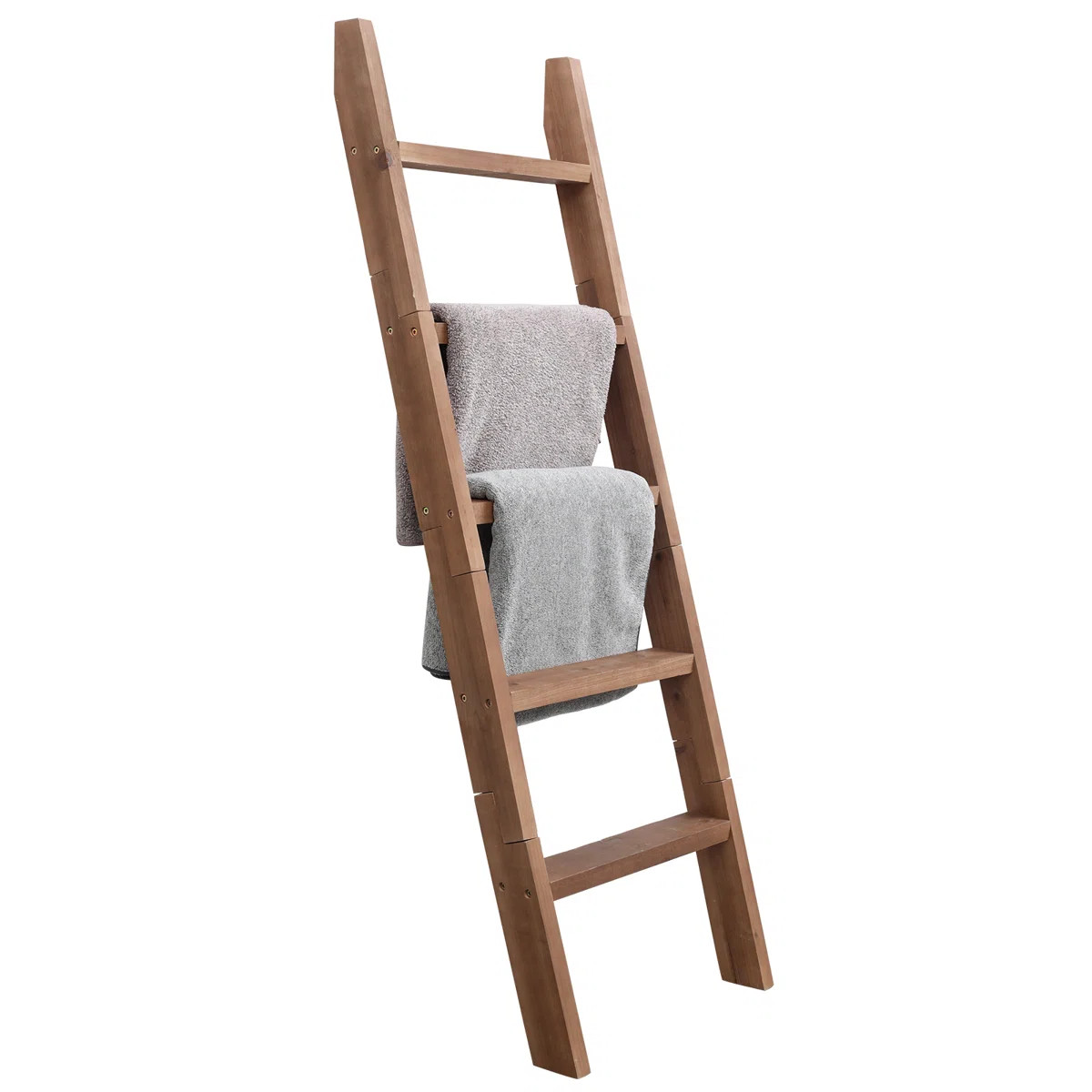 58In Wooden Blanket Ladder With Shelves | Wayfair North America