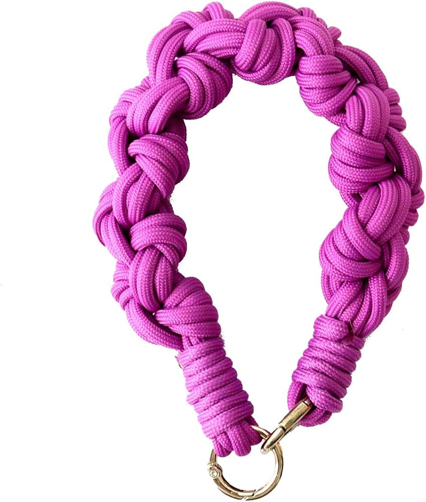 Colorful Flower Woven Phone Lanyard,Metal Tether Tab Included | Amazon (US)