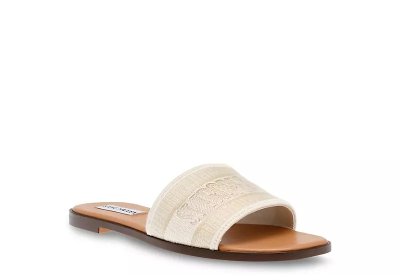 Steve Madden Womens Knox Flat Slide Sandal - Gold | Rack Room Shoes