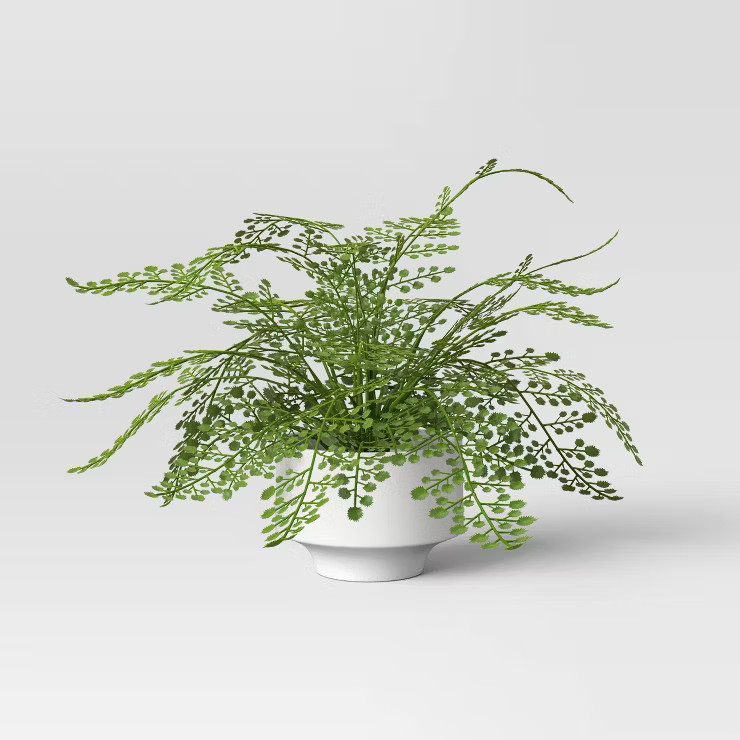 Large Fern in Modern Pot Artificial Hair Arrangement - Threshold™ | Target