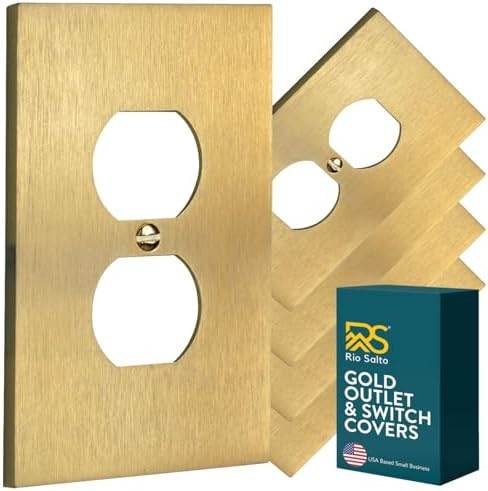 Rio Salto Forge Collection Metal Brass Gold Wall Outlet Cover Outlet Cover Duplex or Light Switch... | Amazon (US)