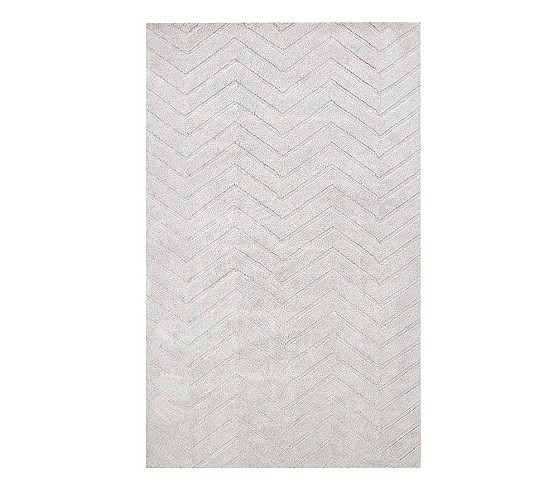 Stain Resistant Plush Chevron Rug | Pottery Barn Kids
