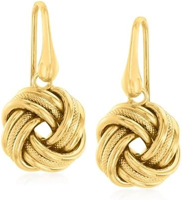 Ross-Simons 18kt Gold Over Sterling Love Knot Drop Earrings | Amazon (US)