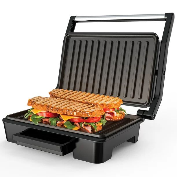Panini Press Grill, Stainless Steel Sandwich Maker with Double Non-Stick Coated Plates & Removabl... | Walmart (US)