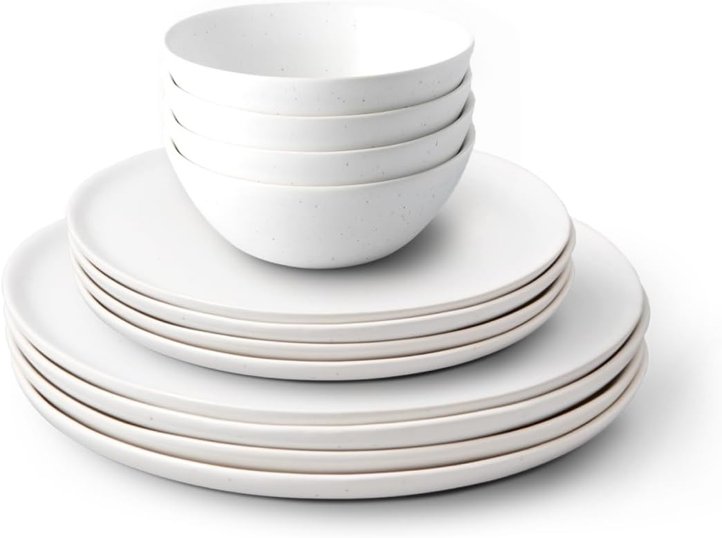 Fable Dinnerware Set - Includes 4 Each of The Dinner Plates, The Salad Plates, and The Breakfast ... | Amazon (US)